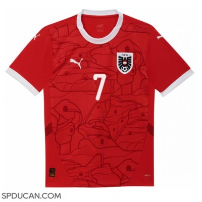 Zenski Nogometni Dres Austrija Marko Arnautovic #7 Domaci EP 2024 Kratak Rukav Zenski Nogometni Dres Austrija Marko Arnautovic #7 Domaci EP 2024 Kratak Rukav
